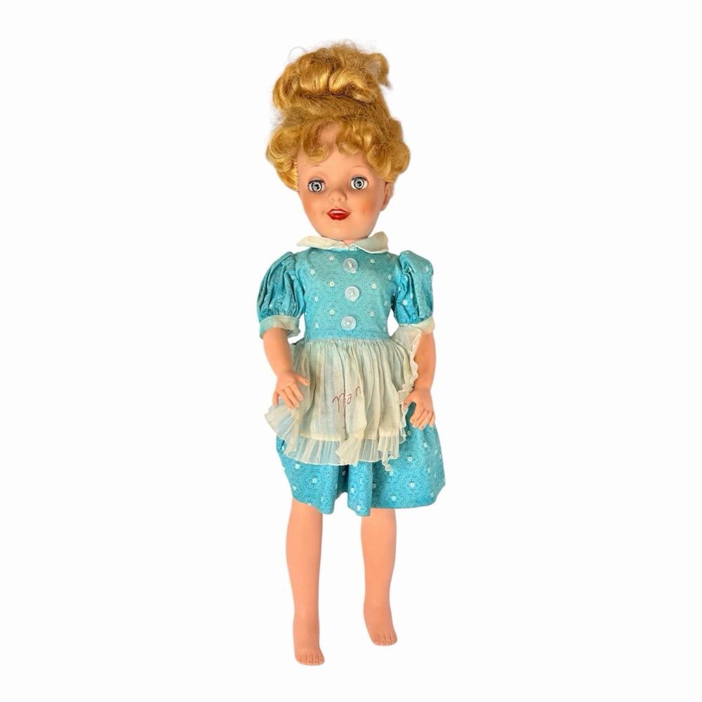 Vintage EEGEE Miss Sunbeam Bread Advertising Doll "Miss Sunbeam" on Apron 20"